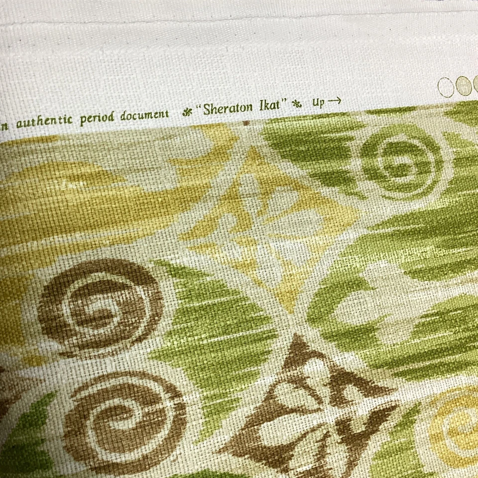 Tela decorativa verde Waverly Williamsburg "Sheraton Ikat" 56" x 6,5 yardas Foto 2 de 4