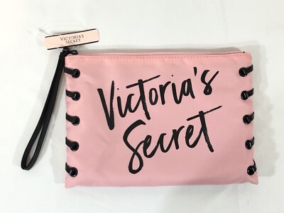 Victoria Secret Pink Makeup Cosmetic Bag Pouch New With Tags 9  x 6.5  