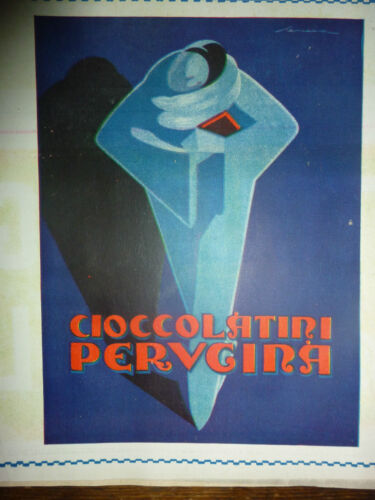 *ADVERTISING PUBBLICITA' -  PERUGINA CIOCCOLATTINI  ILLUSTRATORE SENECA 1928 - Foto 1 di 1