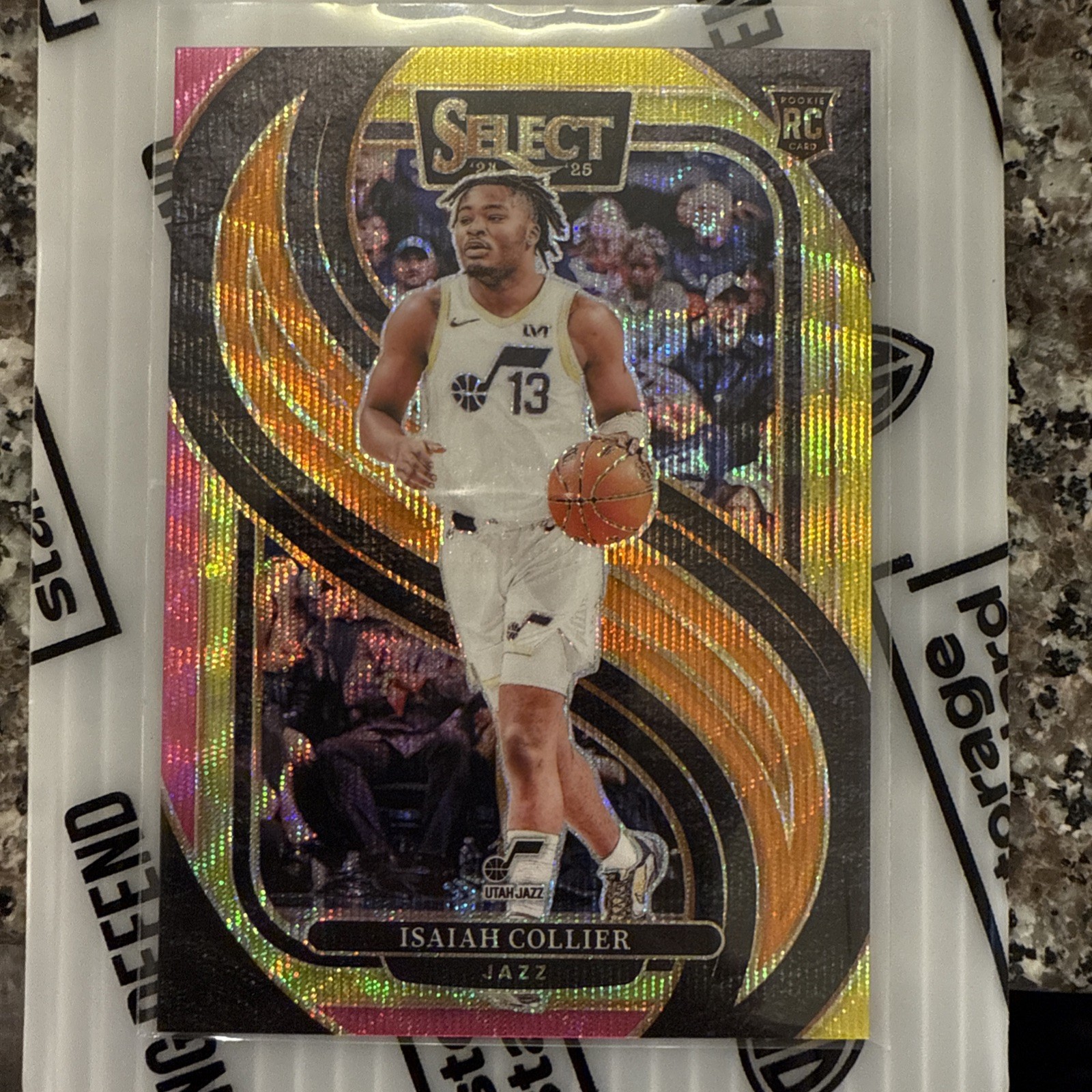 2024-25 Panini Select #279 Premier Level Isaiah Collier Multi Wave Prizm /20