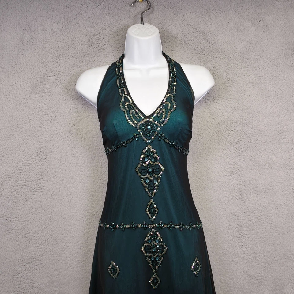 Vestido ECI para mujer 6 caprichosos cuentas hadas bruja gitana boho oscuro romántico glamour Foto 3 de 4