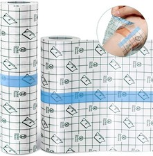 2 Rolls Transparent Stretch Adhesive Bandage Waterproof Tattoo Bandage round Tra