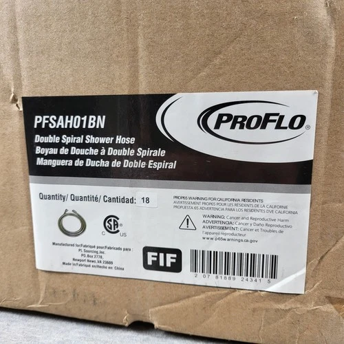 Lot of 18 ProFlo PFSAH01BN Double Spiral Shower Hoses 60″–82″ Brushed Nickel Pac - Picture 6 of 6