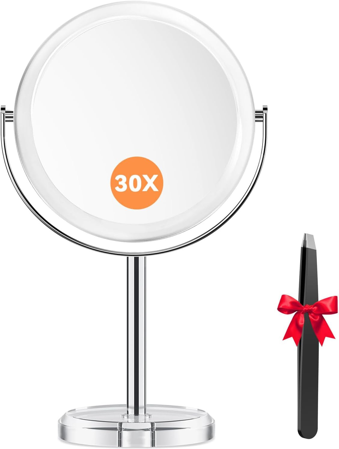 Specchio Ingranditore 30X/1X, Specchio Trucco Da Tavolo Bifacciale, Specchio Da 