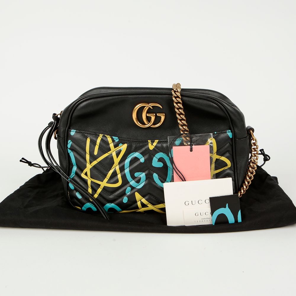 GUCCI ゴースト ショルダーバッグ Gucci GG Marmont Ghost Graffiti Small Shoulder Bag 443499