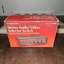 Archer Stereo Audio / Video Selector Switch 15-1956A 4 Inputs Stereo NIB