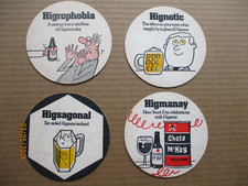 Four  Higson's Beer Mats  All Different