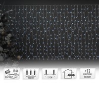 240 Led Lichterkette Lichtvorhang Lichternetz Dekoration IP44 Kaltweiß 2 X 1,5 M
