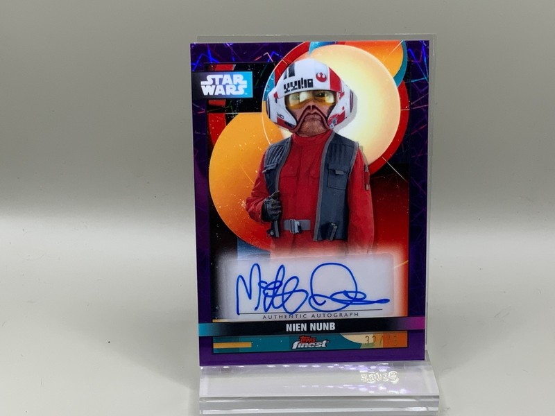 2025 Topps Star Wars Smuggler's Finest Auto Purple MIKE QUINN NIEN NUNB /75