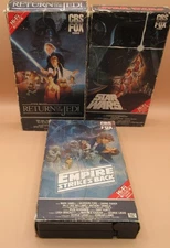 Star Wars CBS FOX Red Label Hi-Fi VHS Movie Trilogy 1984-1986 