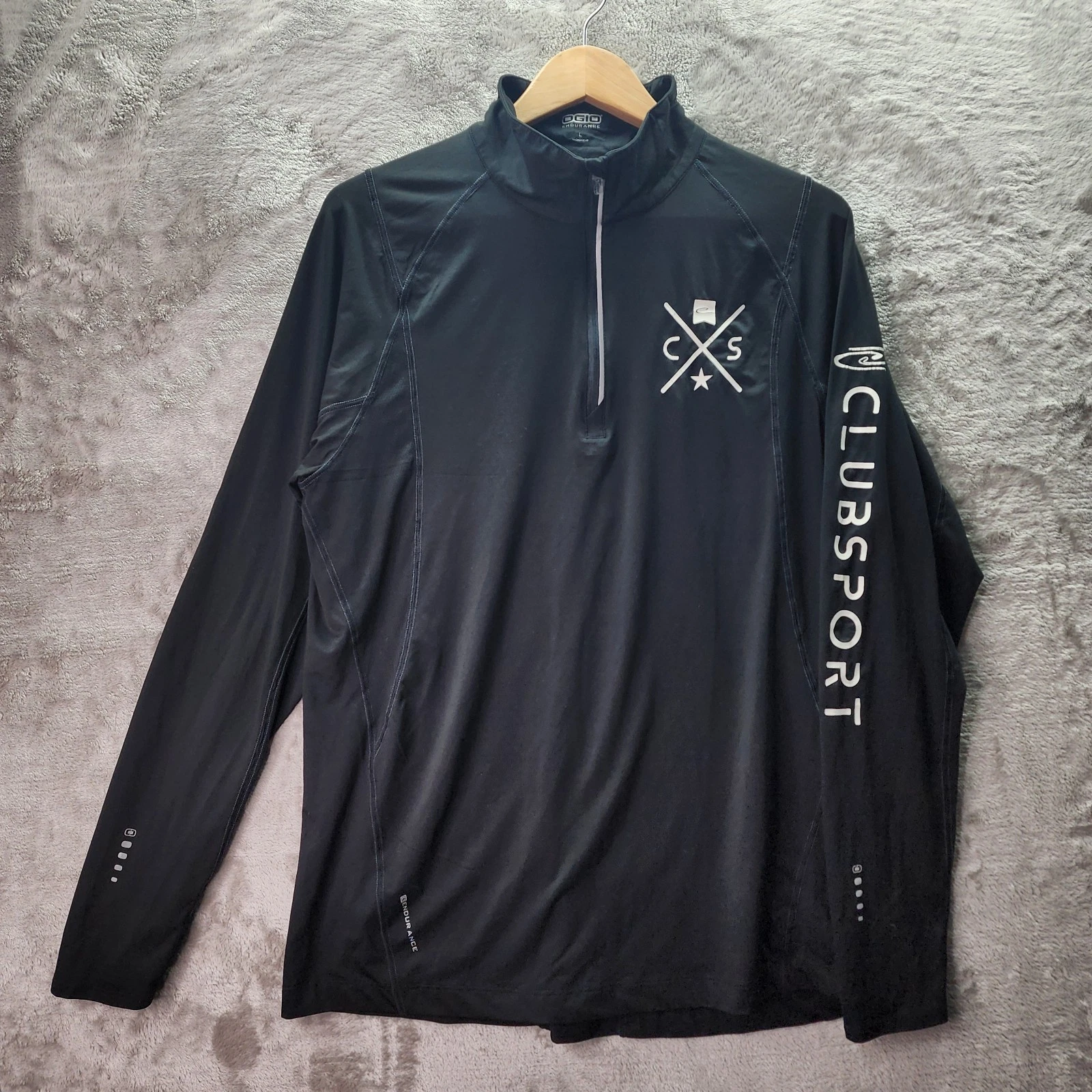 OGIO Endurance ClubSport Quarter Zip Pullover Men’s L Black Performance Shirt