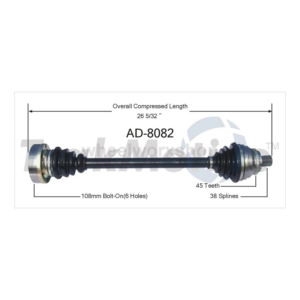 Junta CV eje delantero para Audi 100 Quattro 2,8 L manual 1992-1993 1994 Foto 3 de 3