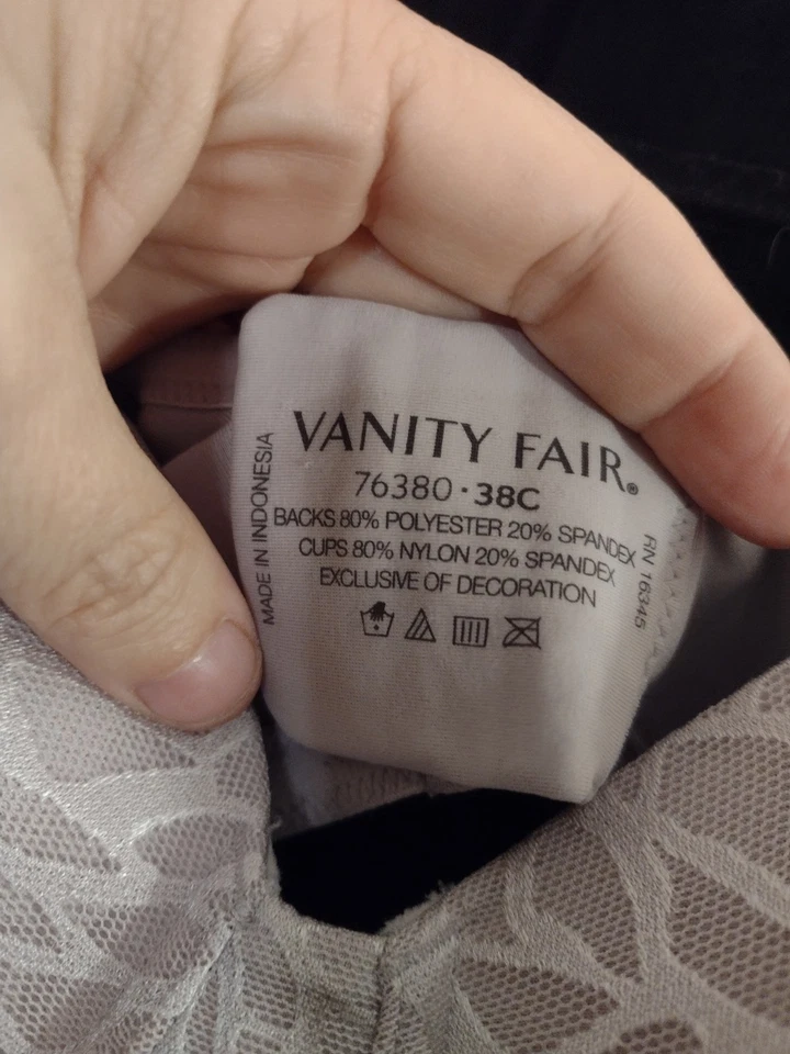 Sujetador con aros Vanity Fair beige forrado con aros cobertura completa 38C Foto 4 de 4