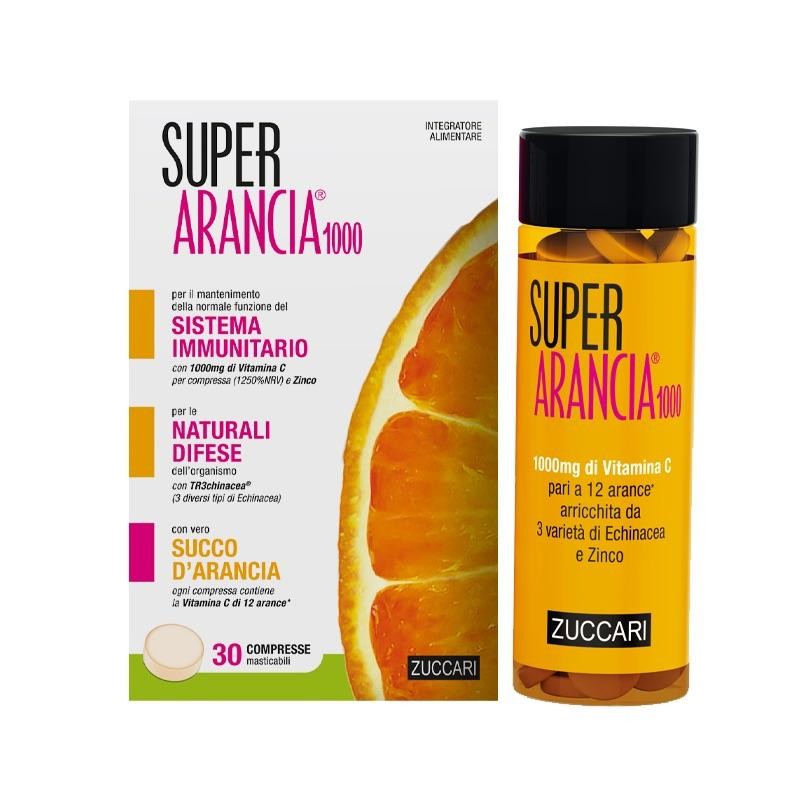 Zuccari Rossa Integratore Super Arancia 1000 Vitamina C E Zinco, 30 Compresse - Immagine 2