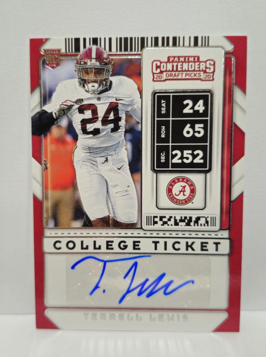 Terrell Lewis Panini Contenders Draft Picks #164 Autograph