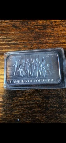 Landing of Columbus 1 oz. silver bars.999 vintage