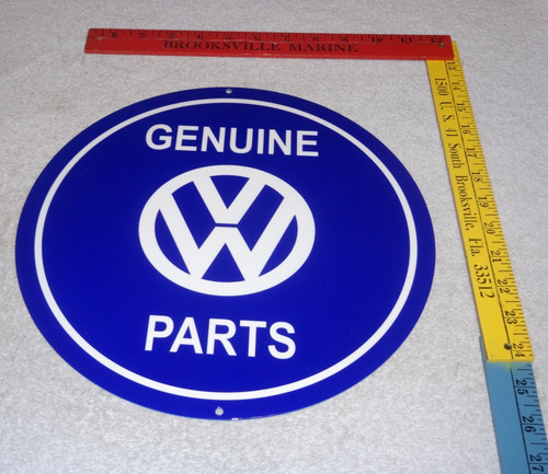 VINTAGE VOLKSWAGEN GENUINE VW PARTS BUS BEETLE PORCELAIN METAL GASOLINE OIL SIGN