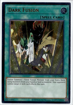 #ad #ad Yu Gi Oh Dark Fusion UTR Ultimate Rare OP27 EN003 $13.37