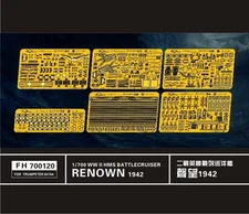 FH700120 1/700 WWII HMS Renown Detail Up Set for British Navy Battlecruiser