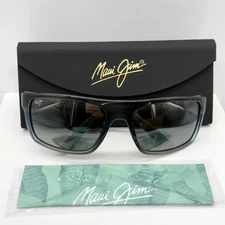 Maui Jim Byron Bay MJ 746-03F Black Blue Marlin Sunglasses Polarized Lenses