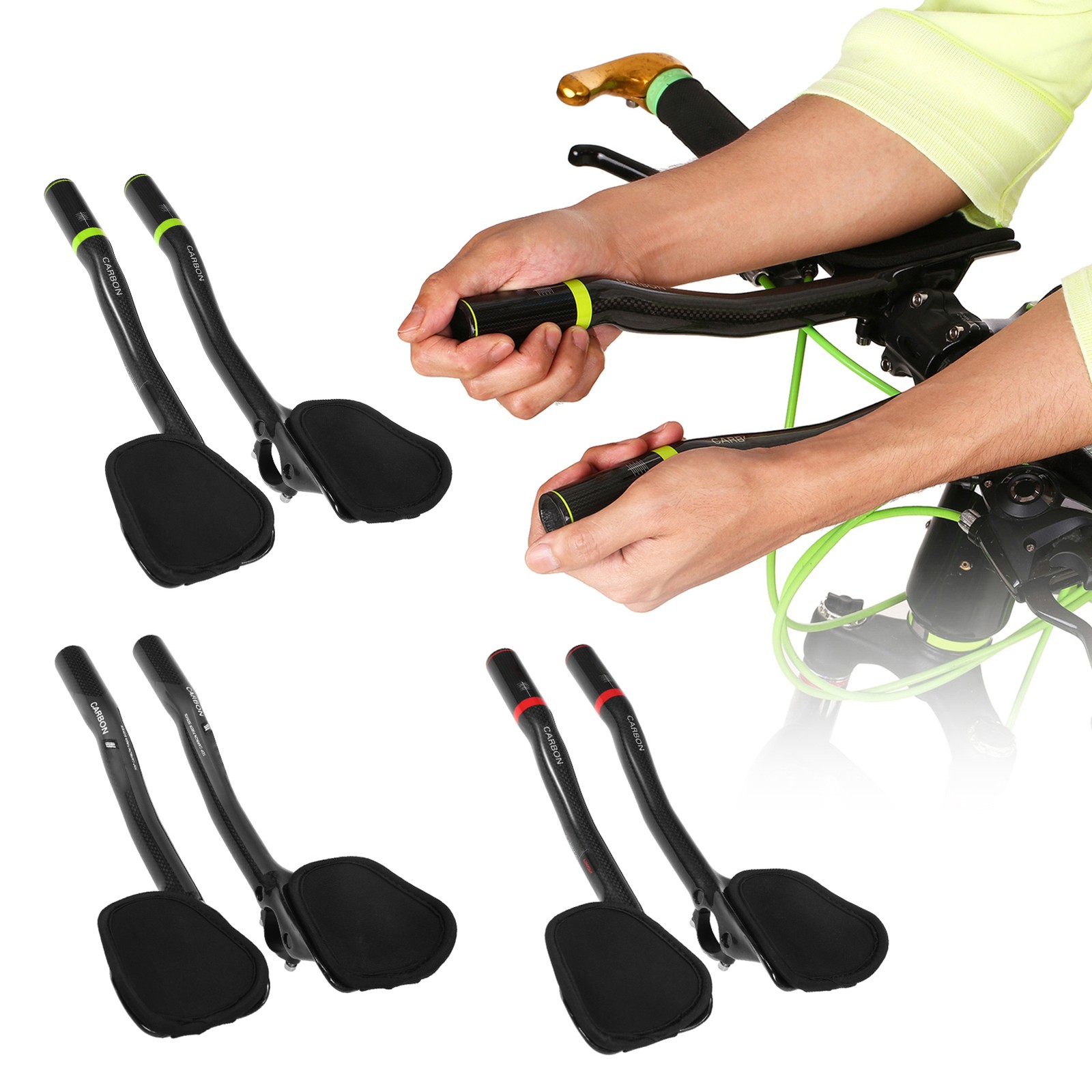 31.8mm Carbon Fiber TT Handlebar Cycle Aero Bars Rest Handlebar Bike