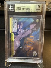 Weiss Schwarz Japanese SAO Together Tonight Asuna SAO/S71-028SSP BGS 10 Signed