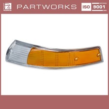 Blinkerglas für PORSCHE 911 F '69-'73 Blinker VORNE ORANGE-WEIß CHROM LINKS