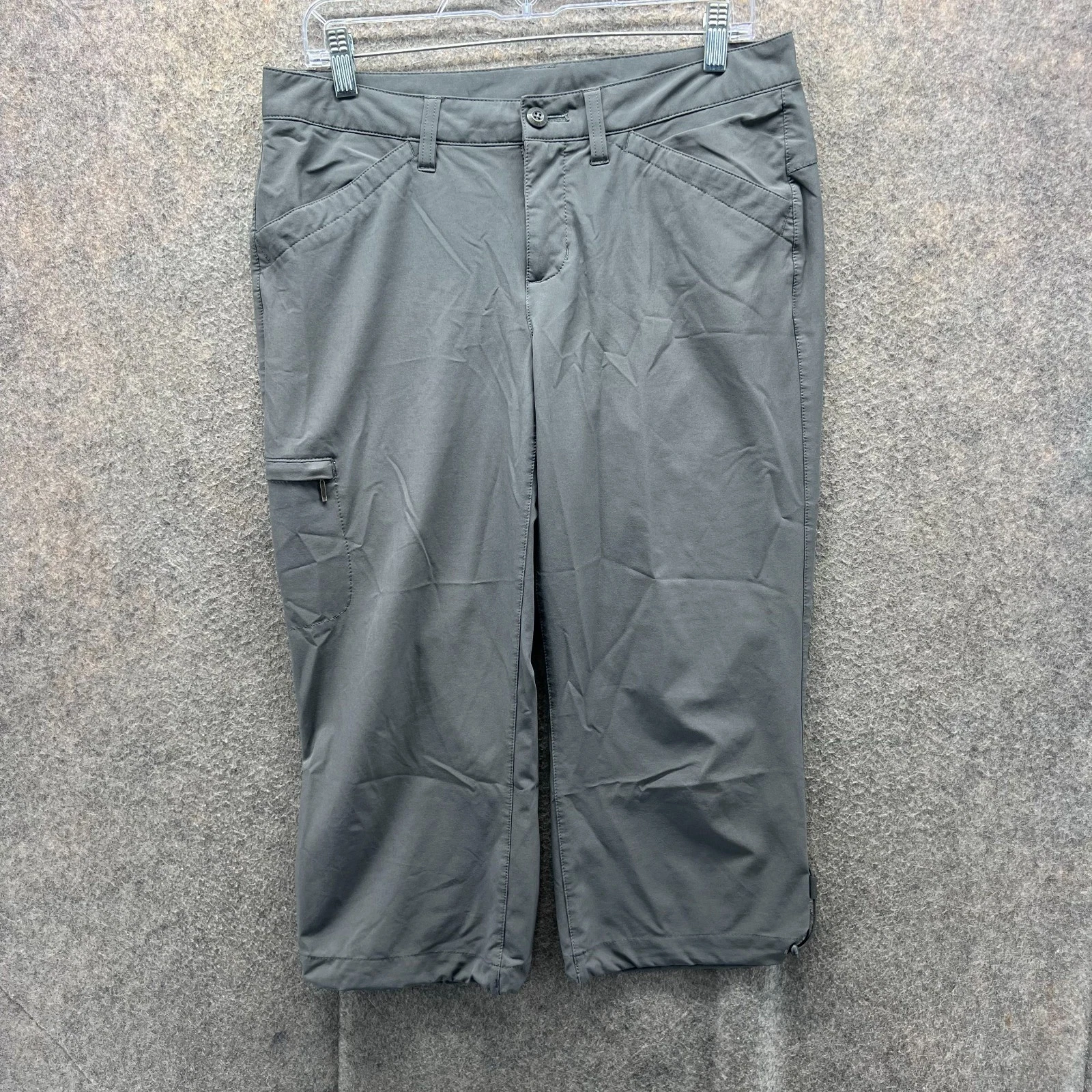 Eddie Bauer Pants Womens 6 Gray Capri Outdoor Hiking Lightweight Stretch