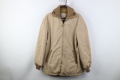 Vtg 50s 60s Streetwear Mens Large Distressed Deep Pile Fleece Lined Jacket USA