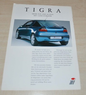 1995 Opel Tigra Zubehor Tuning Accessories Brochure Prospekt DE