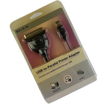 New In Package Belkin F5U002 USB to Parallel Printer Adapter