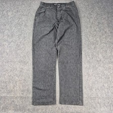 Vintage Guess Jeans Mens 31 Fit 30x32 Black Denim Straight Fit Made USA 90s