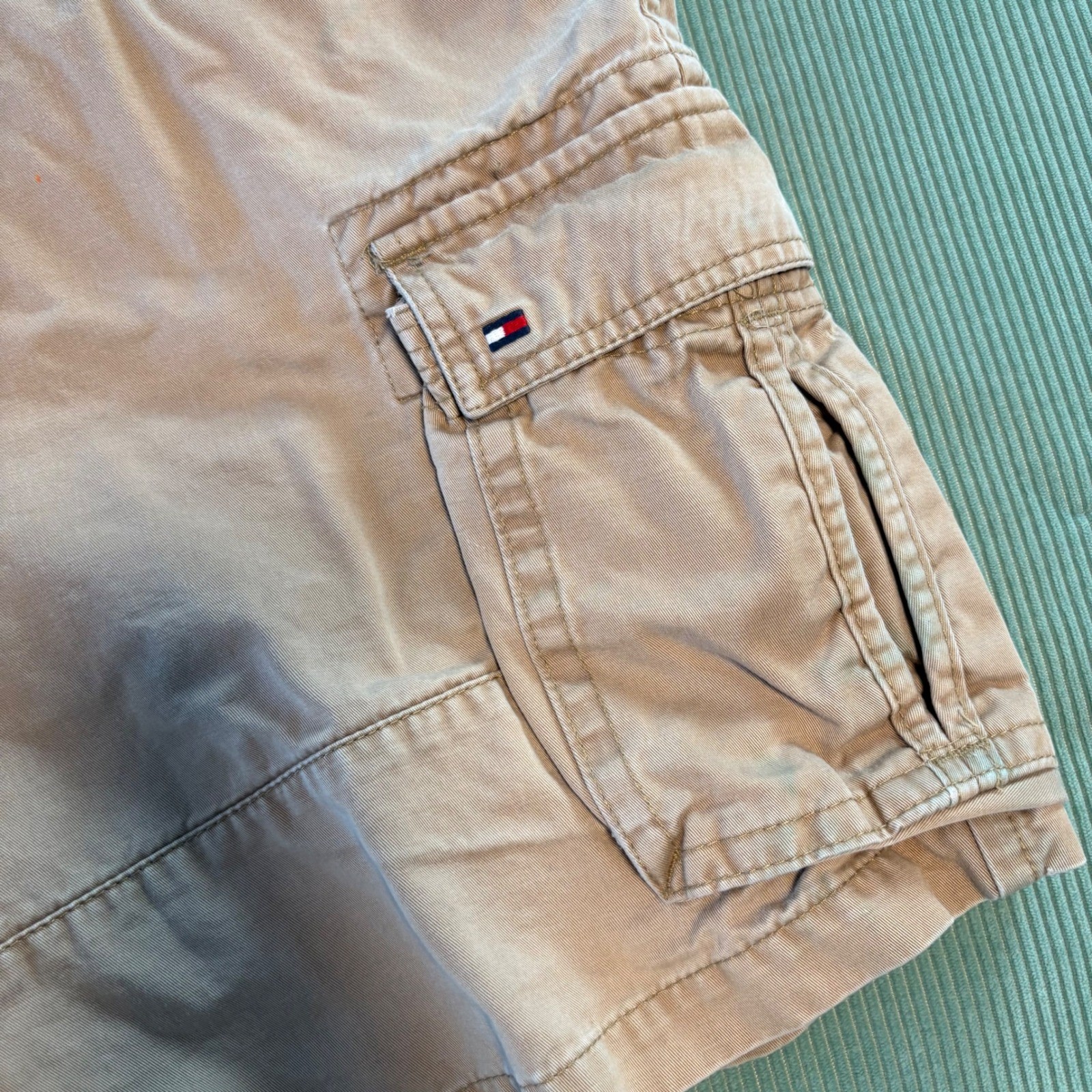 Tommy Hilfiger Cargo Shorts 36 Khaki Utility Y2K 90s Preppy Streetwear thumbnail 5