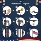 Yescom Bravery 30ft 13 Gauge Thicken Sectional Flag Pole Kit for Outside House — photo 9