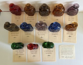 Daughters of the American Revolution DAR 13 Bottles 4.3/4 in 1979/80. Wheaton.