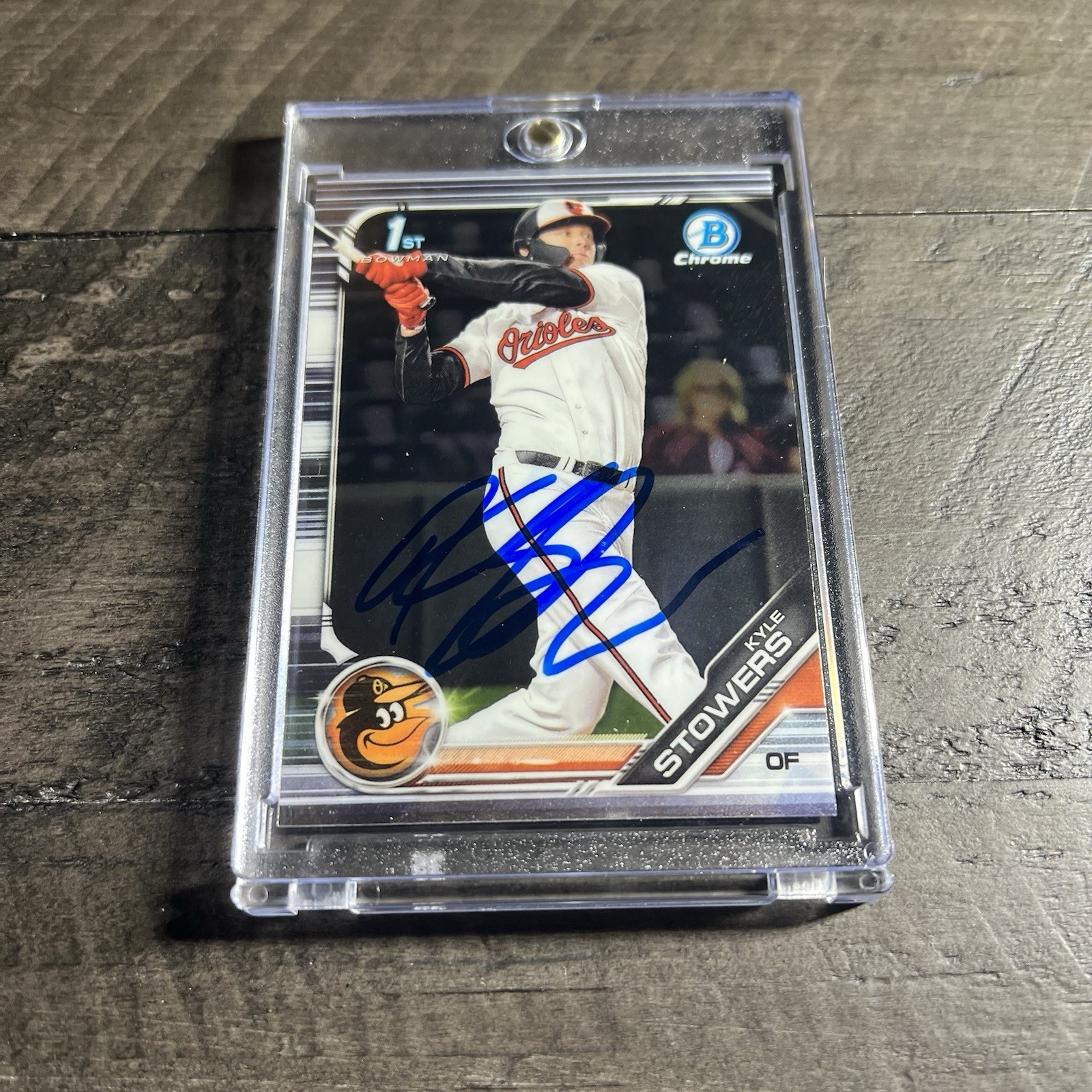 Kyle Stowers 2019 1st Bowman Chrome Signed Auto #BDC-76 Baltimore Orioles RC