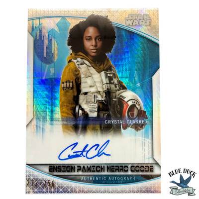 2020 Star Wars Chrome Perspectives Prism Crystal Clarke as Ensign Auto 232/250