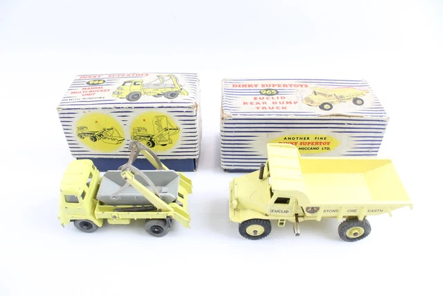 20 Dinky Supertoys Diecast 966 Marrel Bucket Unit 965 Euclid Rear Dump Truck x 2