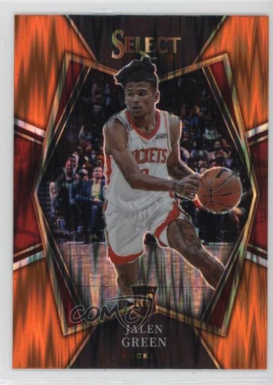 2021 Panini Select Premier Level Orange Flash Prizm Jalen Green Rookie RC 19yg