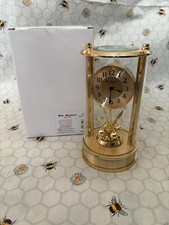 Widdop Gold Rotating Pendulum Mantel Clock W2008G WM Widdop Gold Mantel Clock