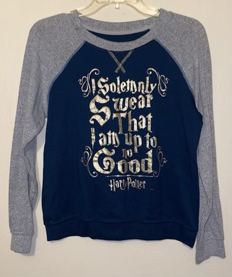 Harry Potter I Solemnly Swear Up to No Good Pajama Top Long Sleeve Size Small S