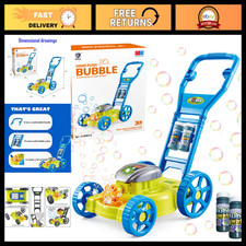 Bubble Lawn Mower Toy for Toddlers 3 Kids Bubble Blower Machine for Outdoor F