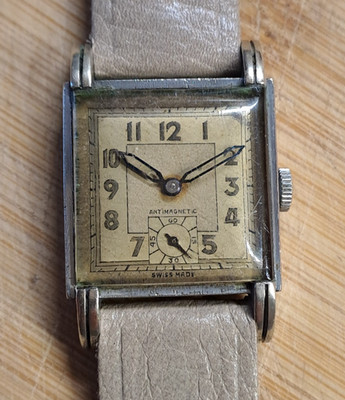 Vintage Armbanduhr Uhr mechanisch Handaufzug 15 Jewels Swiss
