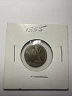 1855 P Seated Liberty Dime 10c Arrows  Silver
