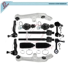For INFINITI G35 12Pcs control arm tie rod ball joint Sway bar Link Suspension