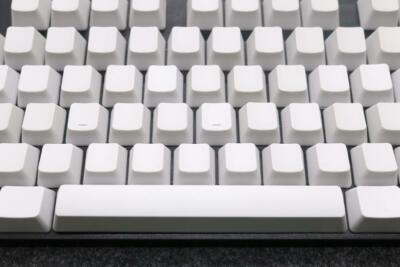 OEM Profile Blank White Thick PBT Custom Mechanical Keyboard Keycap Set PC Game
