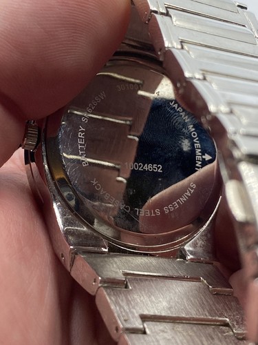 Reloj Hombre No Listado Esfera Negra Azul Blanco Acero Inoxidable - Imagen 8 de 8