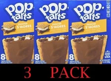 3x Kellogg's Pop Tarts FROSTED S'MORES Toaster Pastries 13.5 oz Box 8 CT 3 PACK