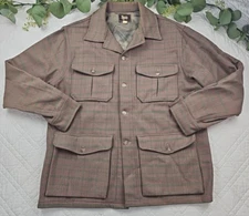 VTG Woolrich Mackinaw Cruiser Hunting Jacket Pink and Green Plaid Size 44 60's