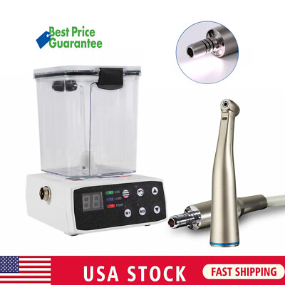 Woodpecker Style Dental Electric Motor + 1:1 Contra Angle Handpiece+Water Supply